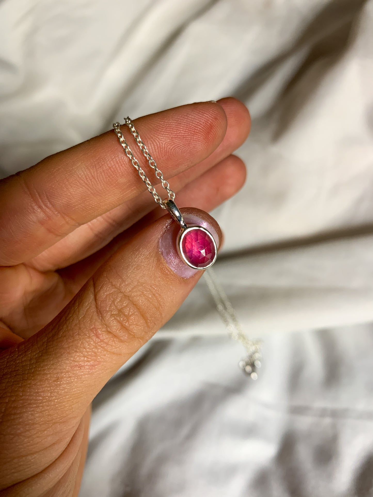 Pink Sapphire pendant #1