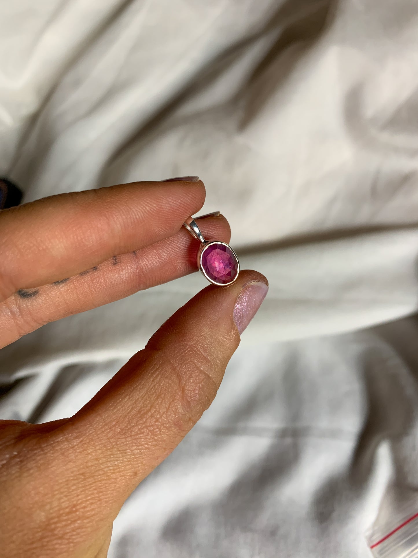 Pink Sapphire pendant #2