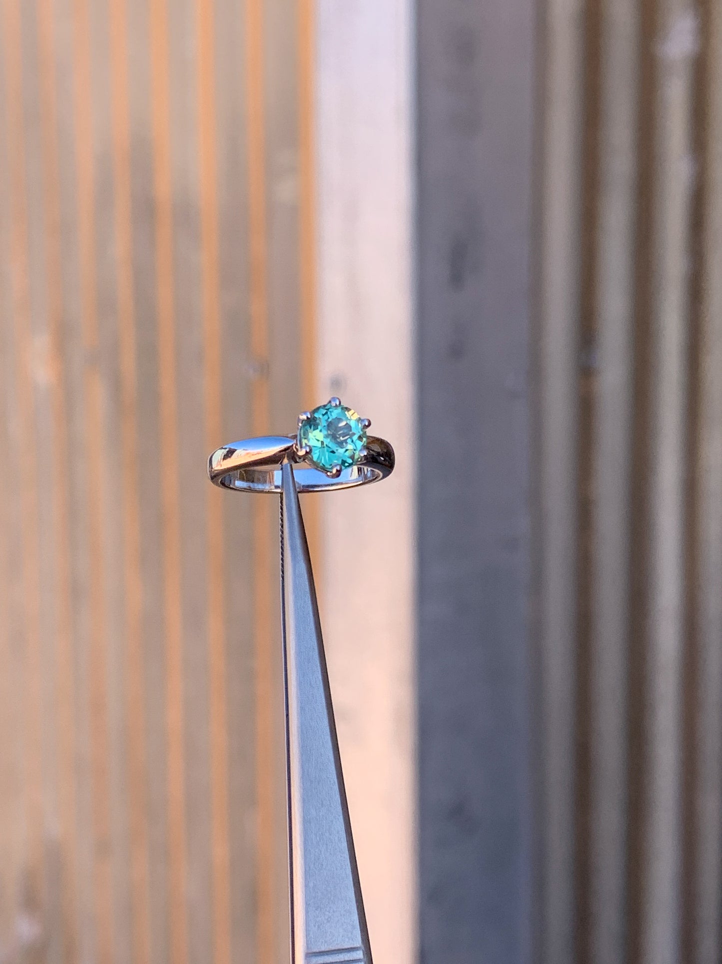 18k white gold Tourmaline - size 7