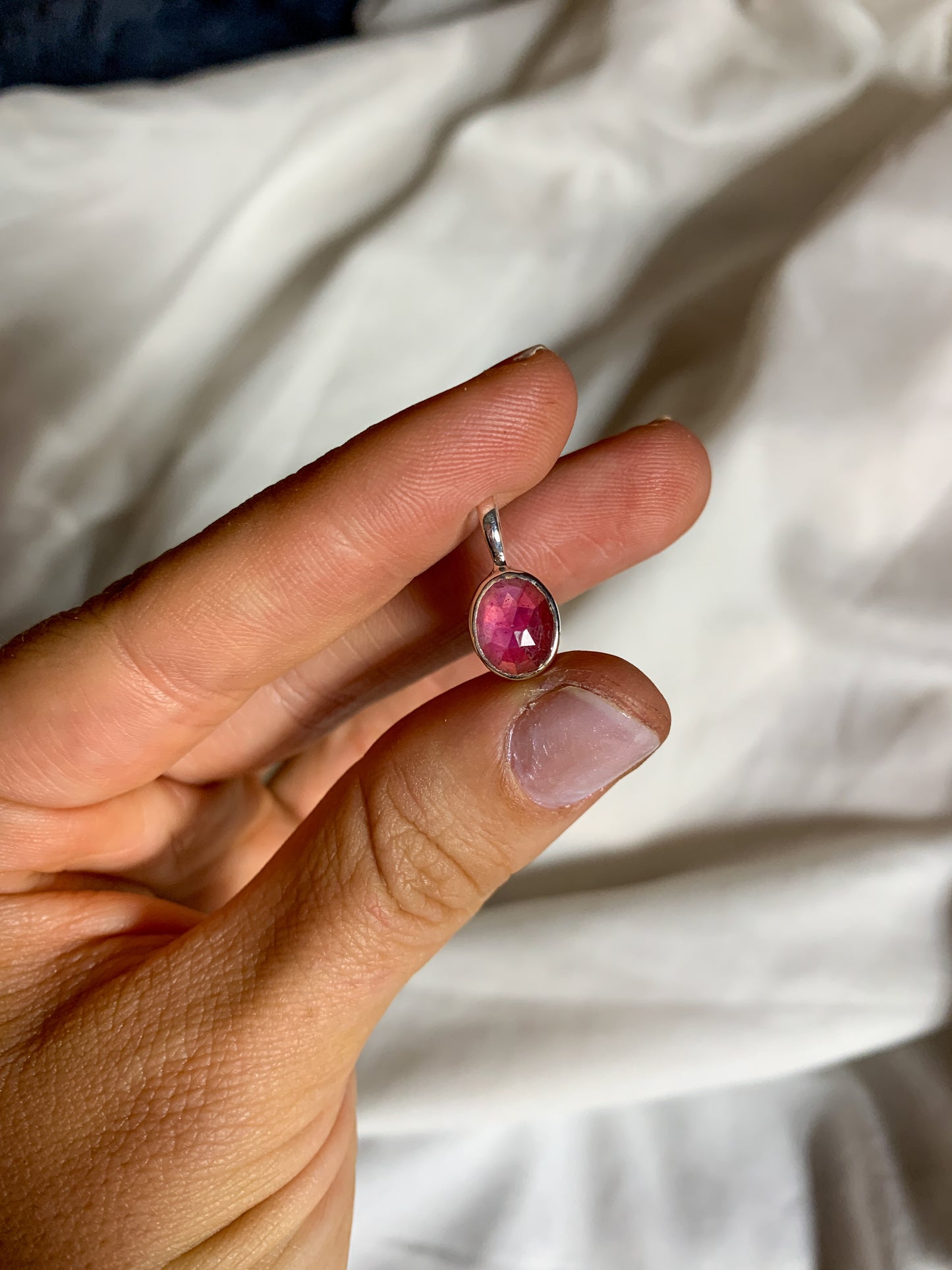 Pink Sapphire pendant #1