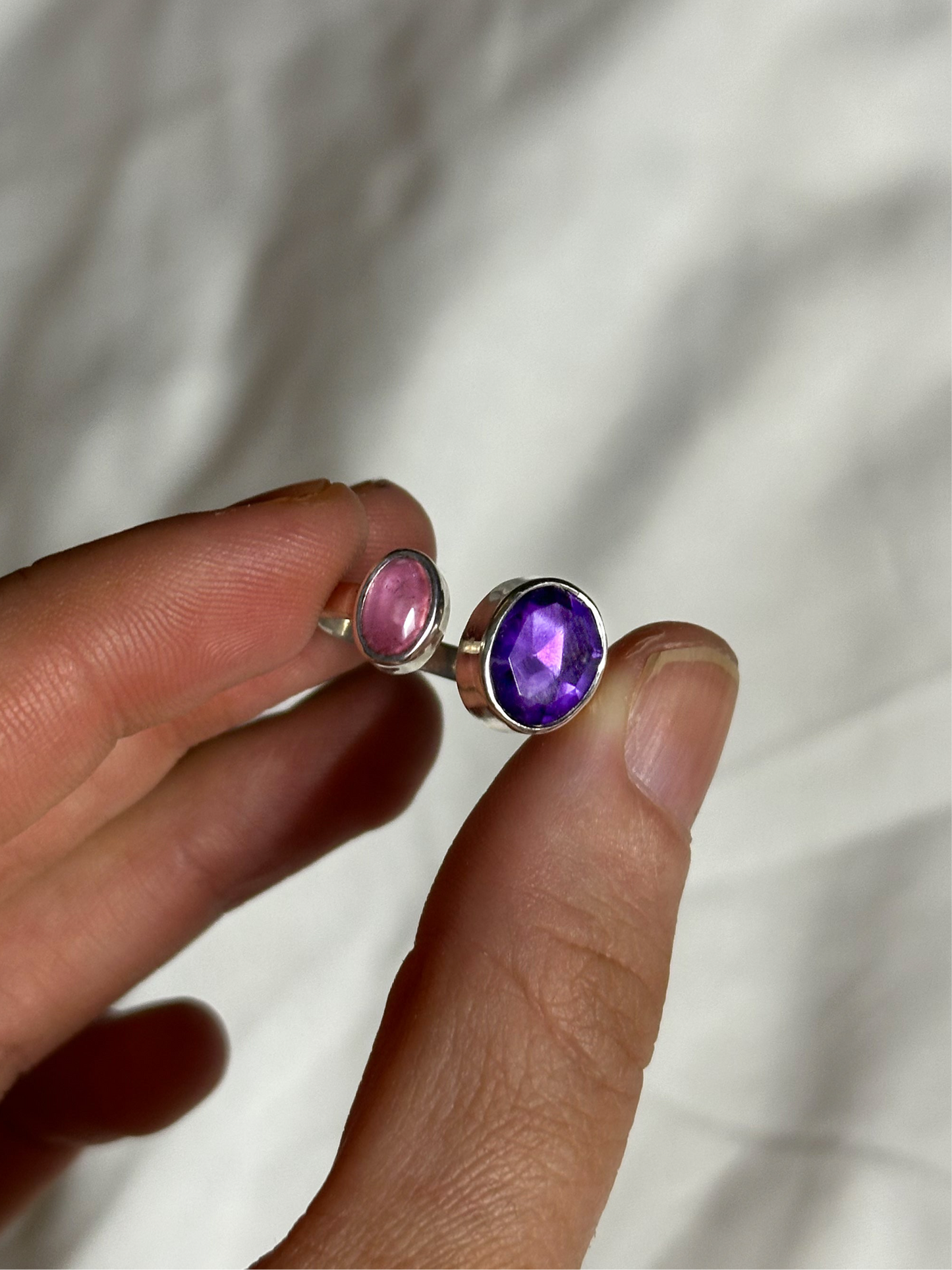 Amethyst, Pink Tourmaline | Size 6 - 7