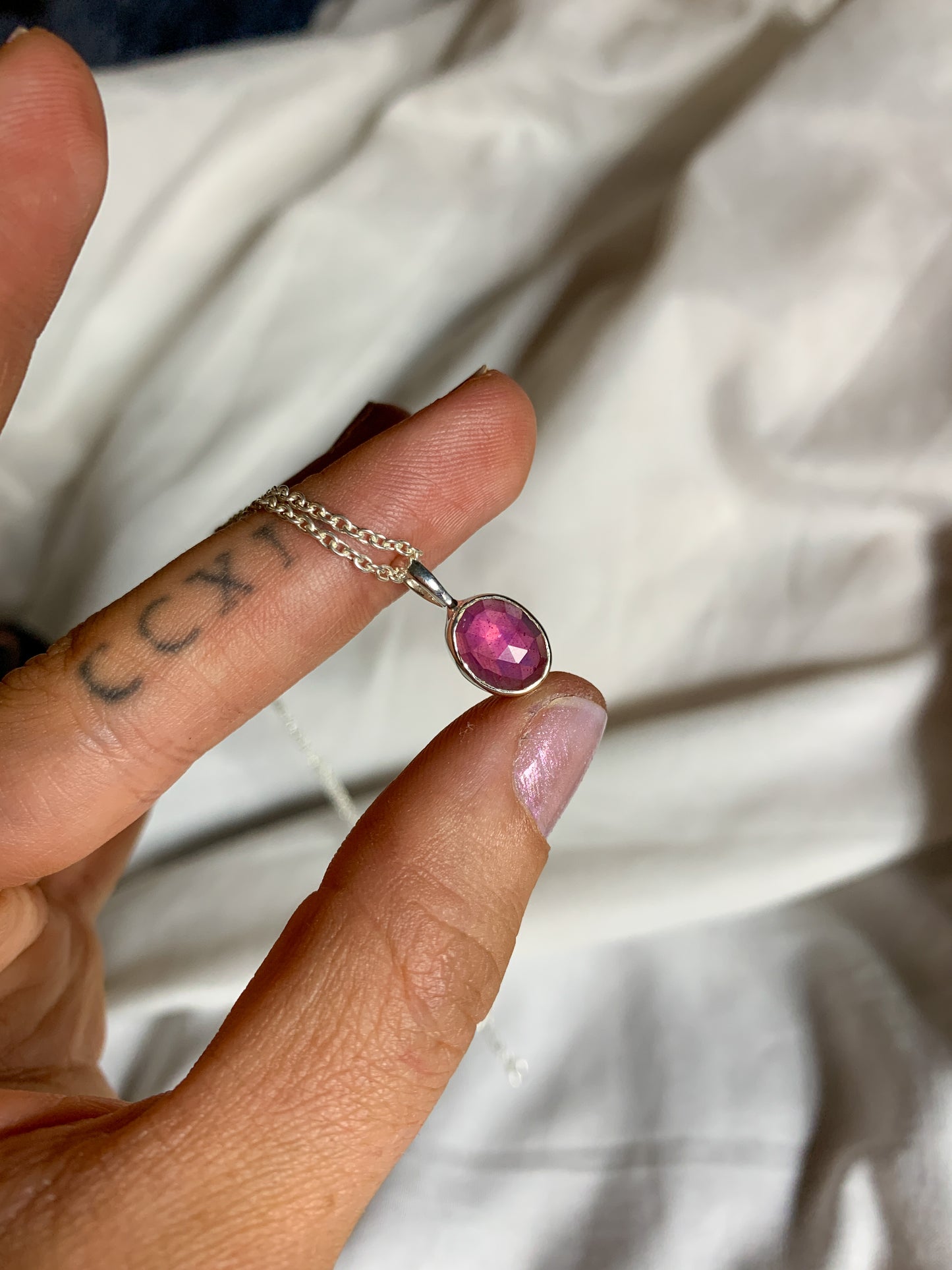 Pink Sapphire pendant #2