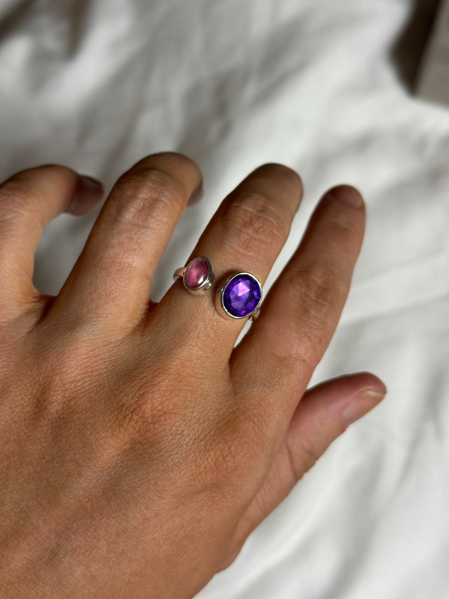 Amethyst, Pink Tourmaline | Size 6 - 7