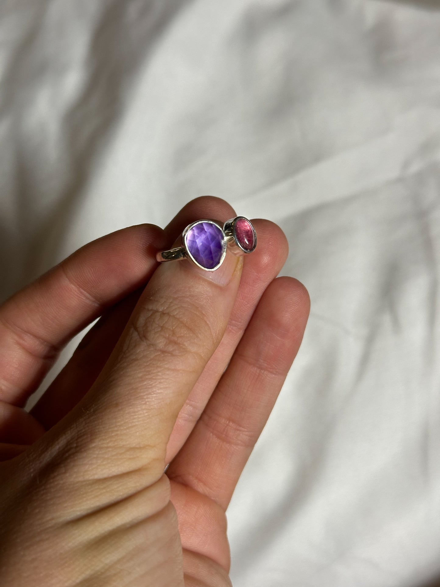 Amethyst, Pink Tourmaline | Size 7 - 8