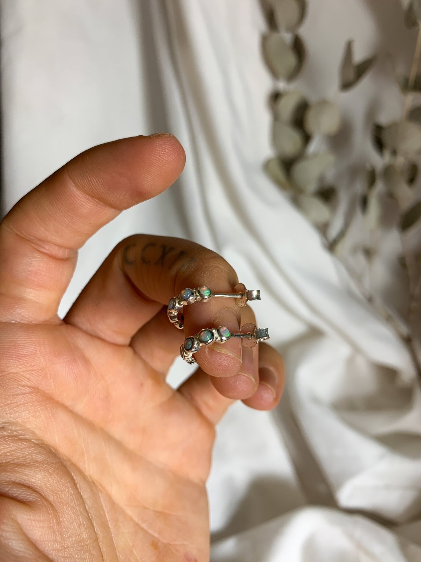 Multi opal earrings #1