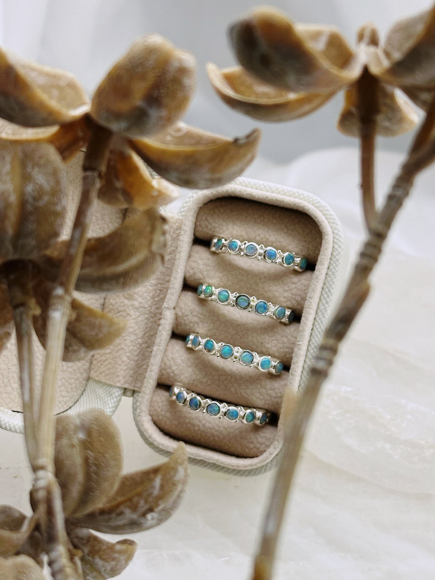 Opal Band Ring