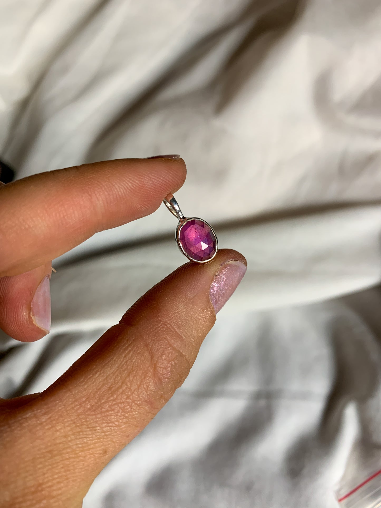Pink Sapphire pendant #2