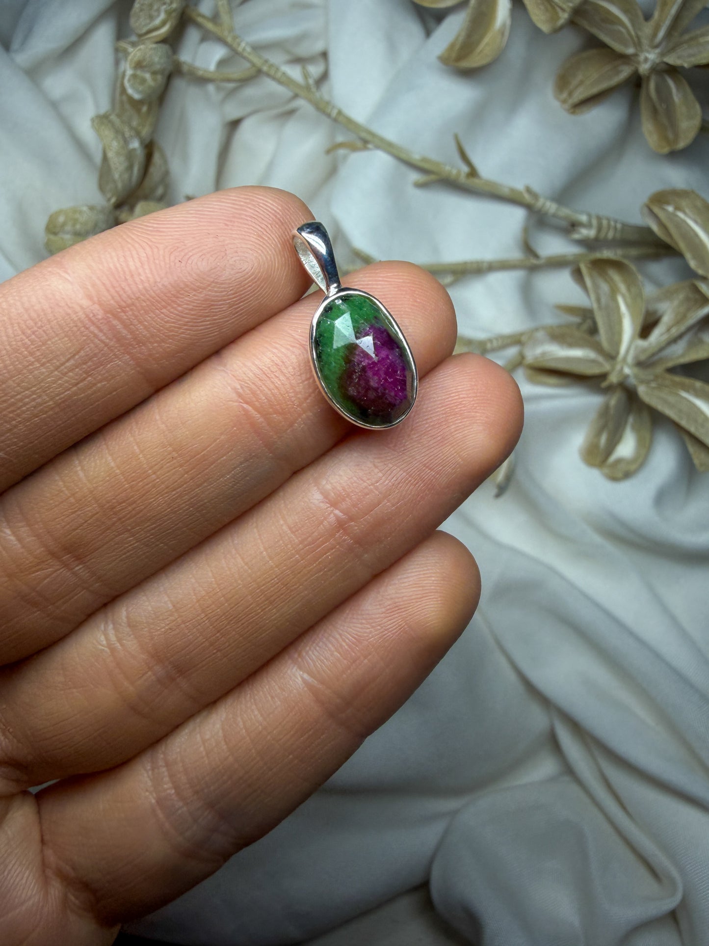 Ruby in Zoisite pendant #1