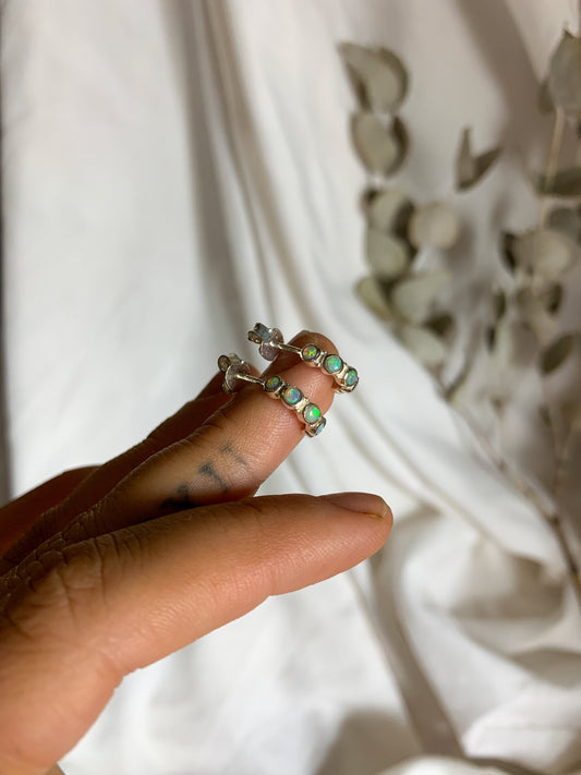 Multi opal earrings #1