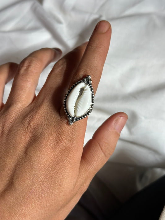 Cowrie Shell Ring - Size 7 #1