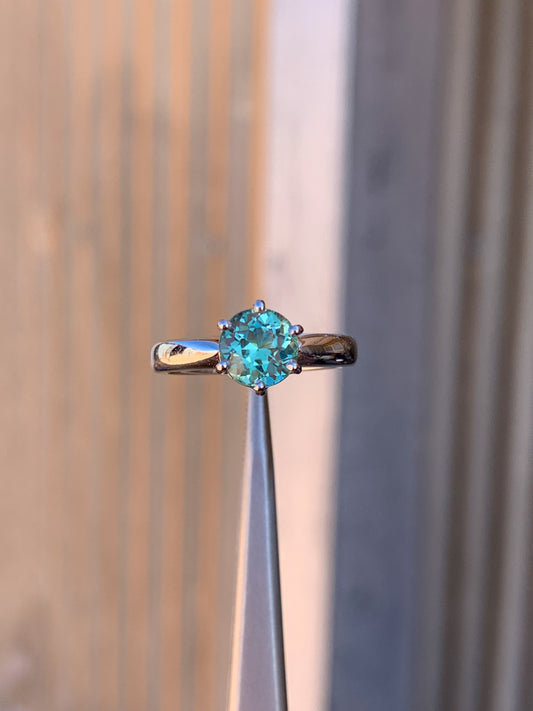 18k white gold Tourmaline - size 7