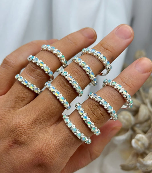 Opal Band Ring