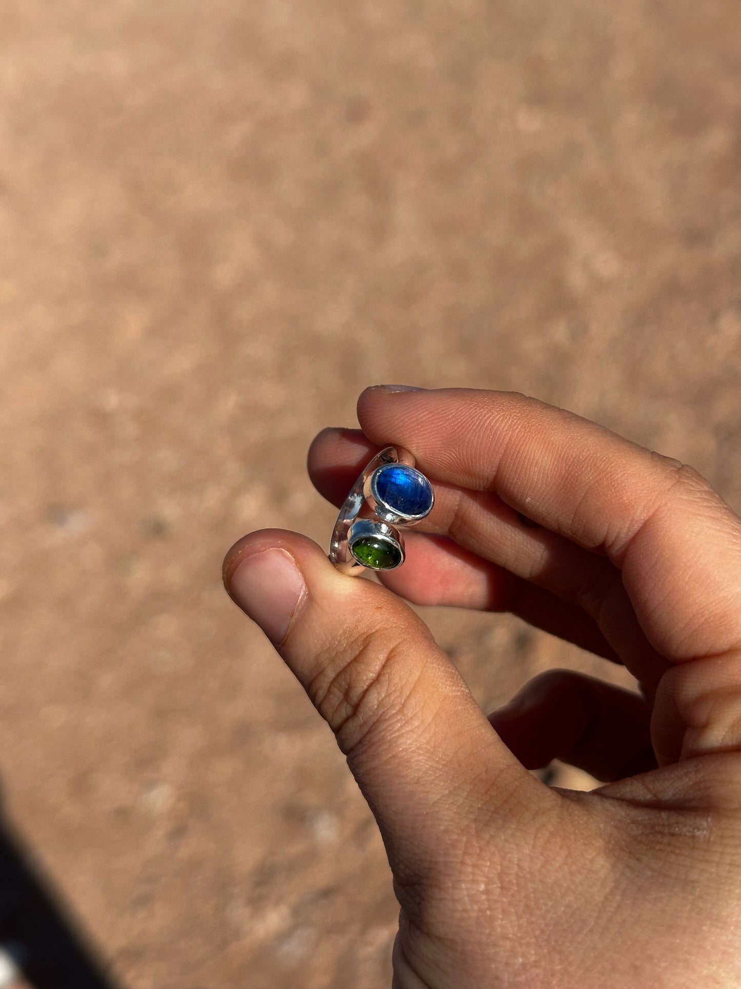 Blue Kyanite, Green Tourmaline | Size 6 - 7