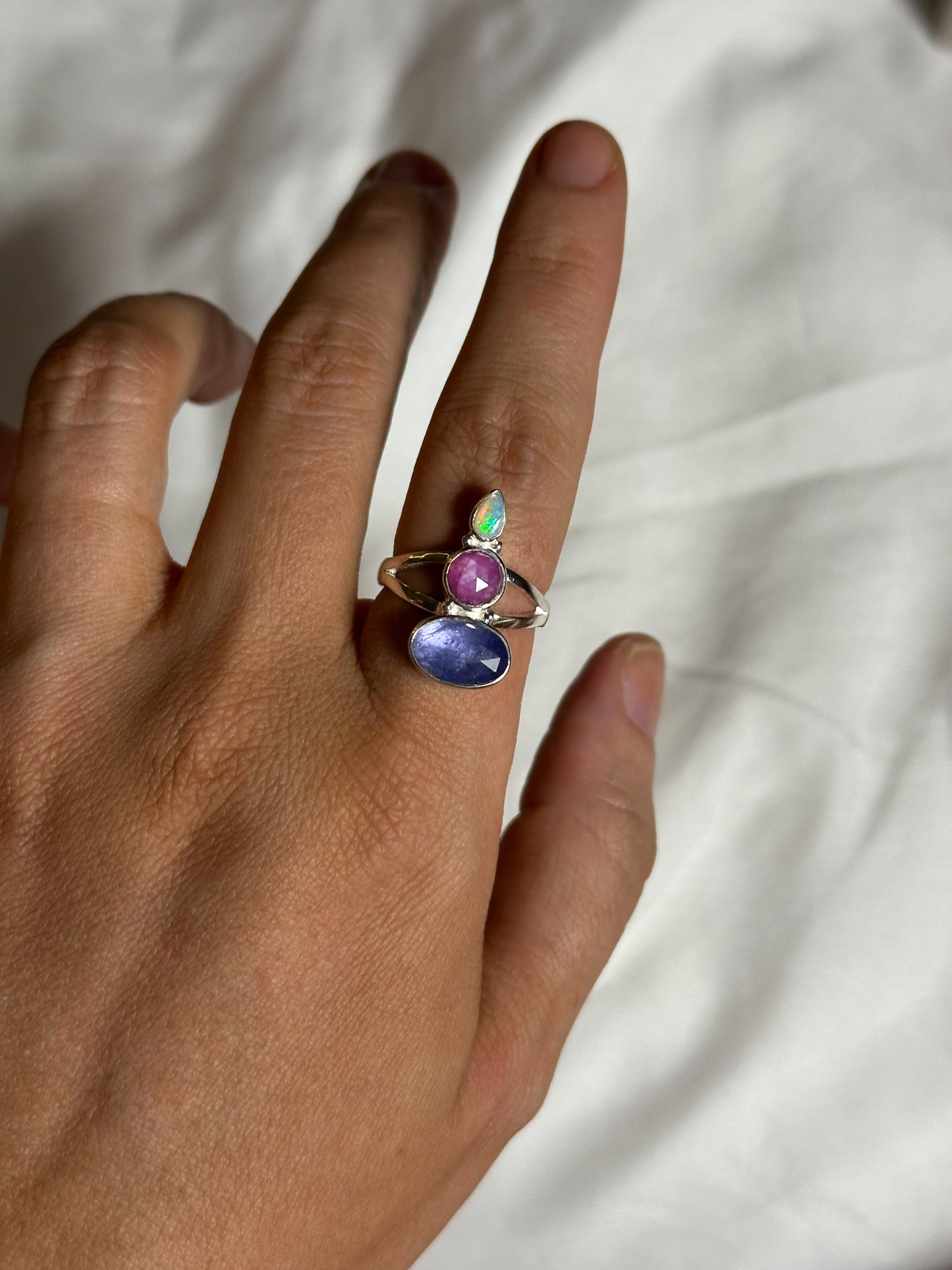 Tanzanite, Pink Sapphire, Opal | Size 7