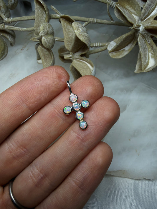 Opal Cross Pendant #2