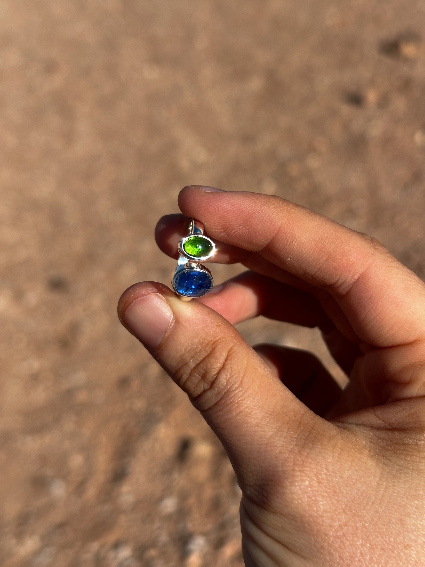 Blue Kyanite, Green Tourmaline | Size 5 - 6