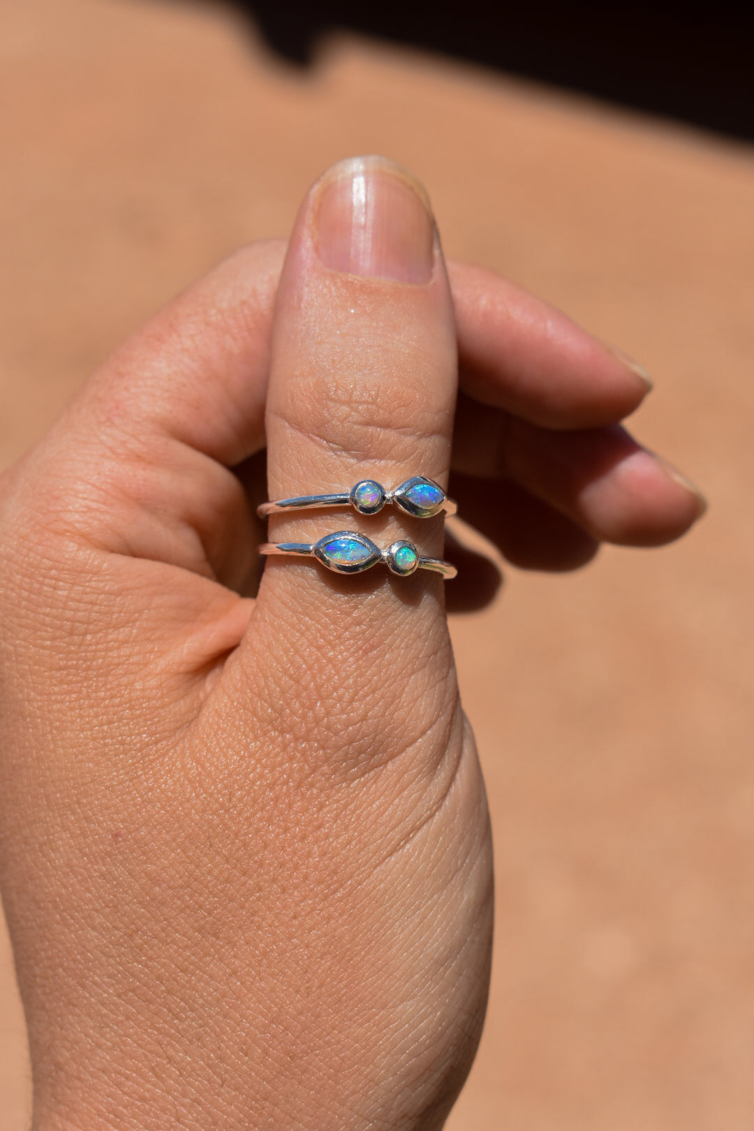 Double Opal Ring