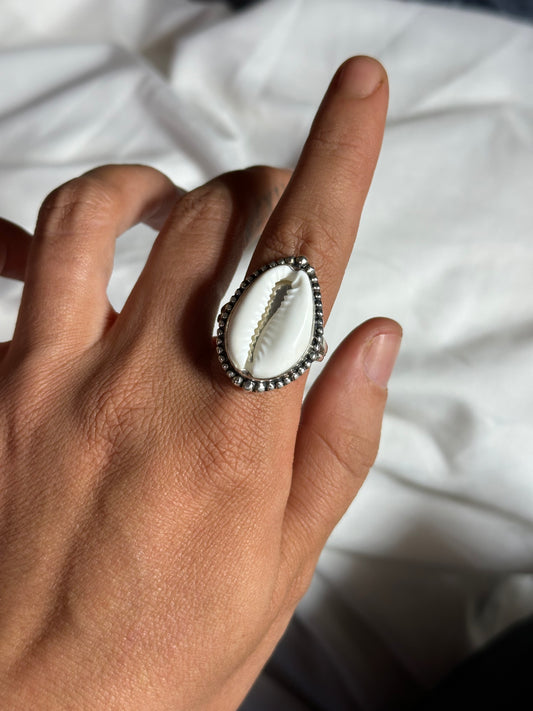 Cowrie Shell Ring - Size 10 #1