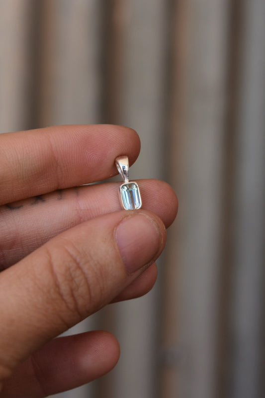 Sky Blue Tourmaline Pendant #3