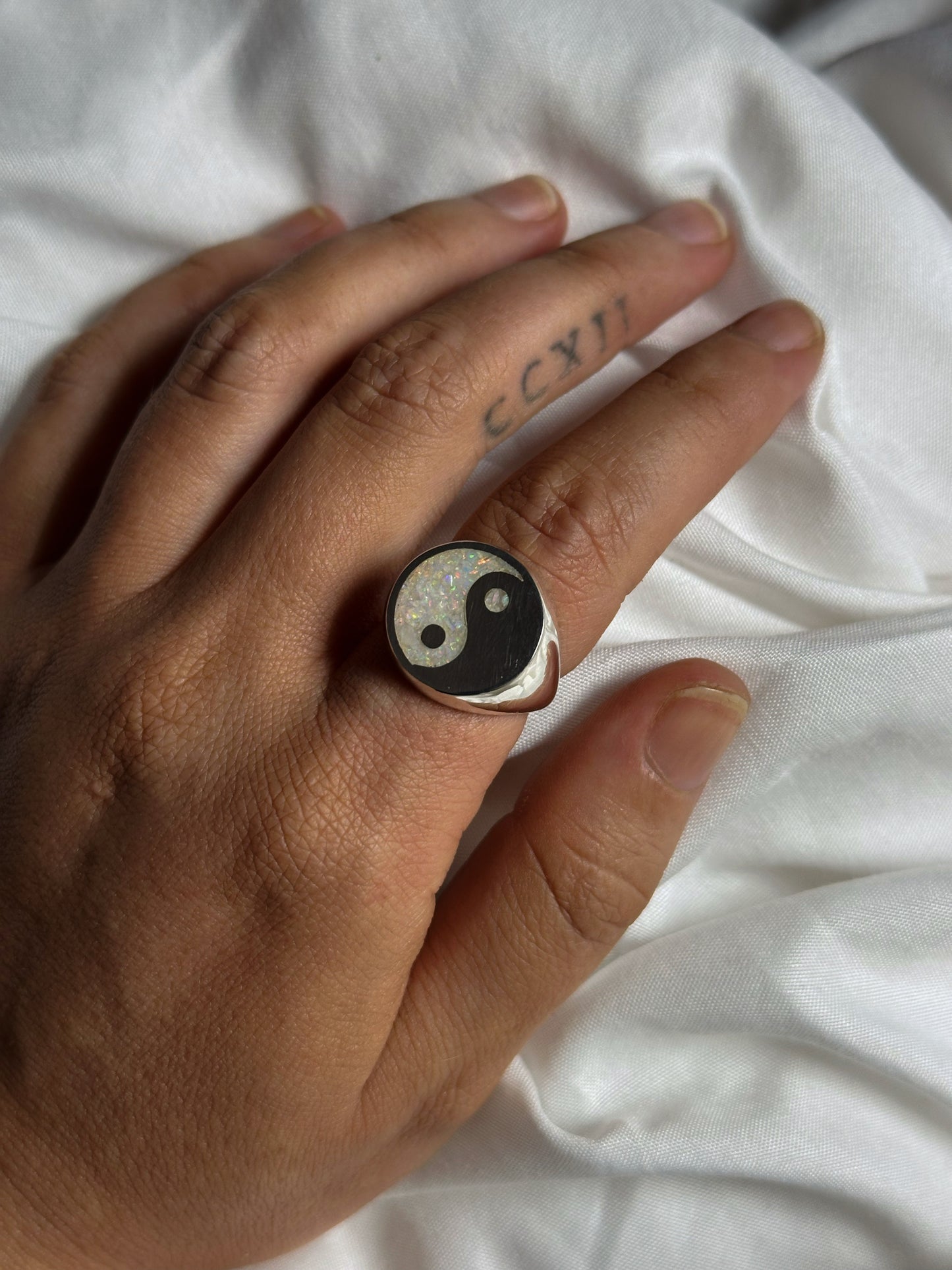 Yin-Yang & Opal ring