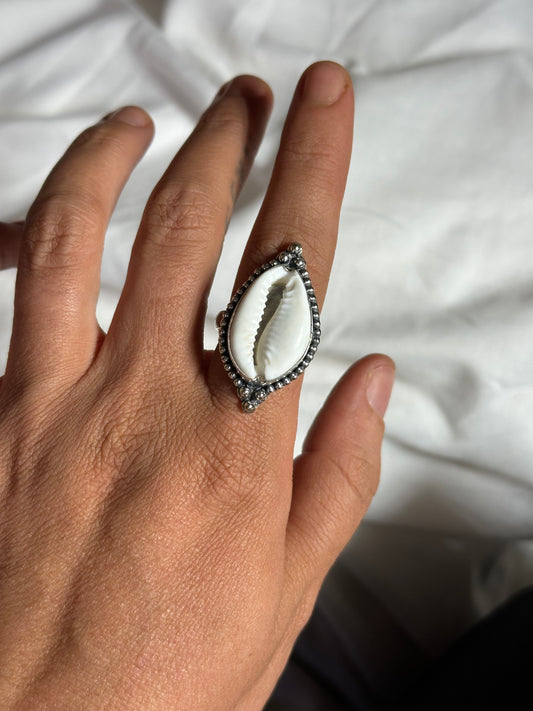 Cowrie Shell Ring - Size 9 #1