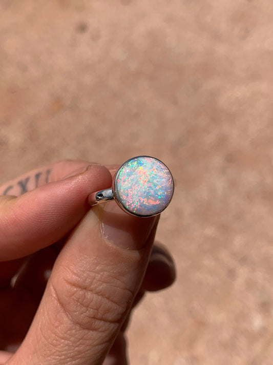 Glitter Round Opal - size 6