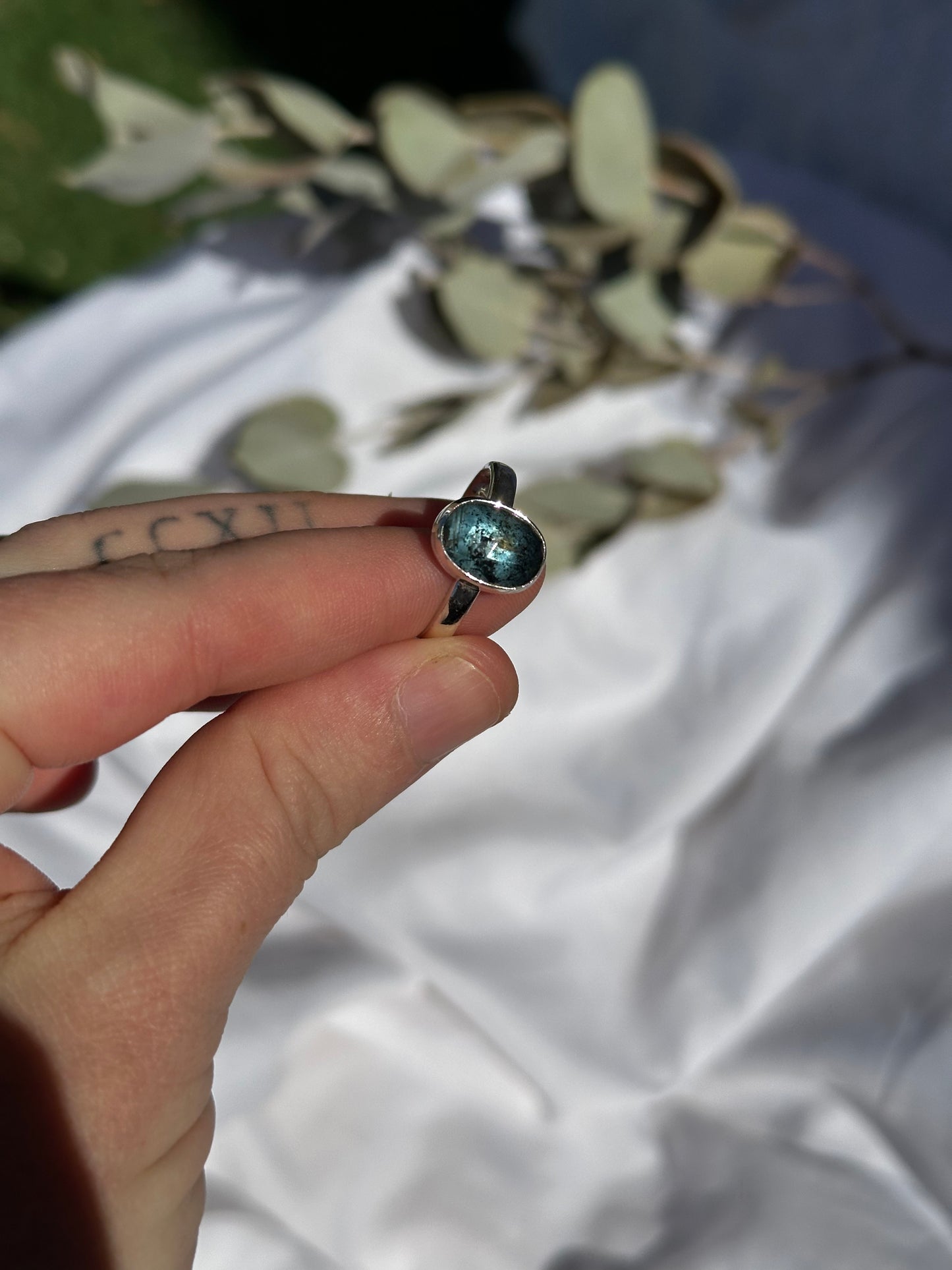 Teal Moss Kyanite - size 9 | #4