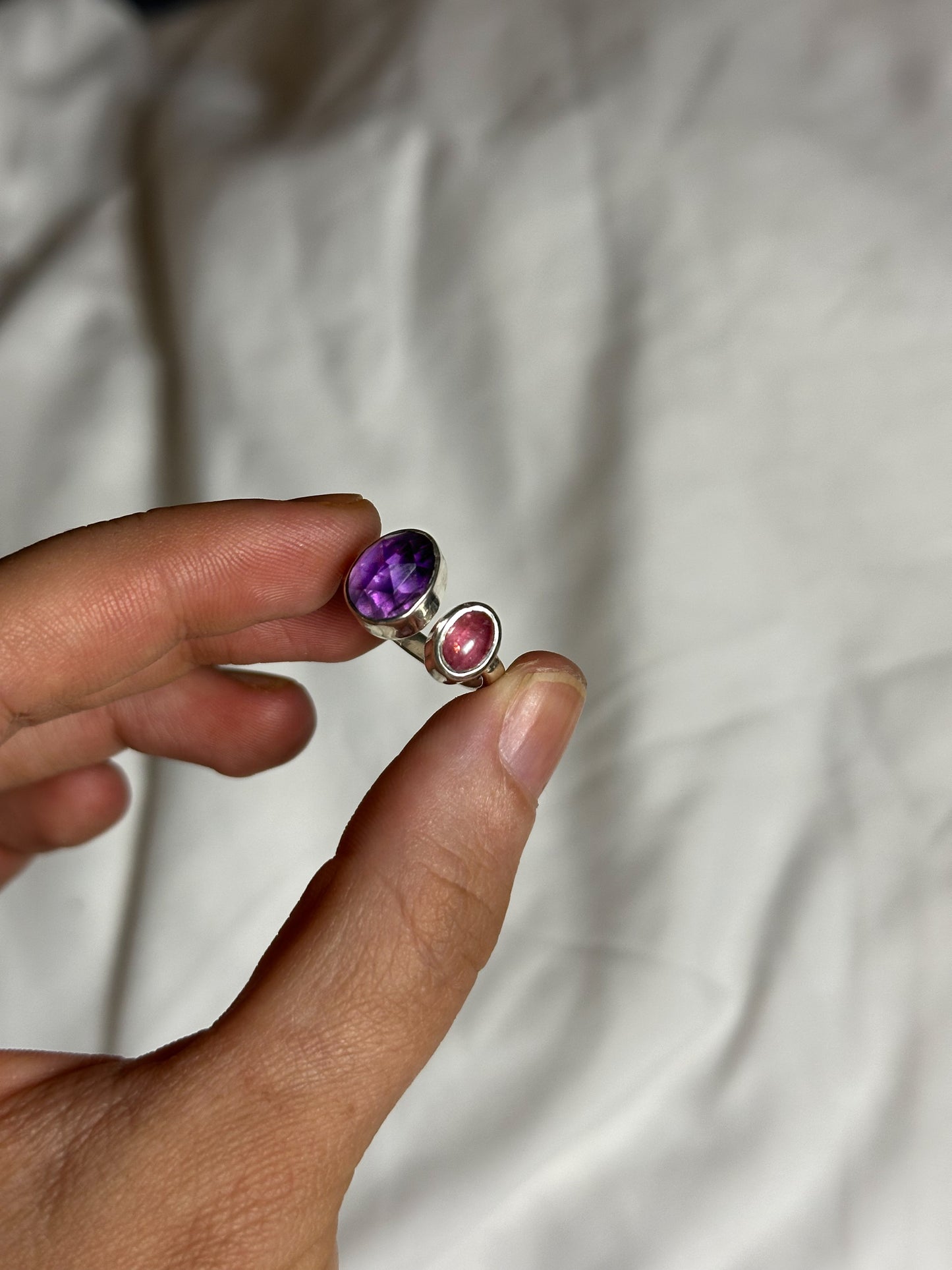 Amethyst, Pink Tourmaline | Size 5 - 6