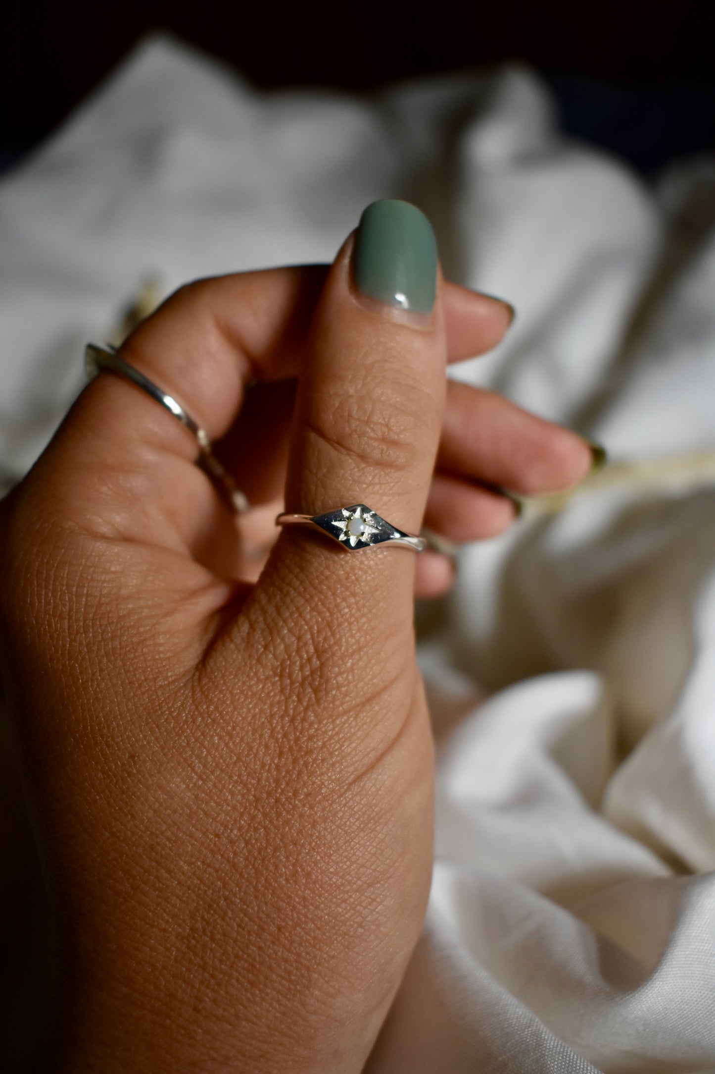 Opal Star Ring
