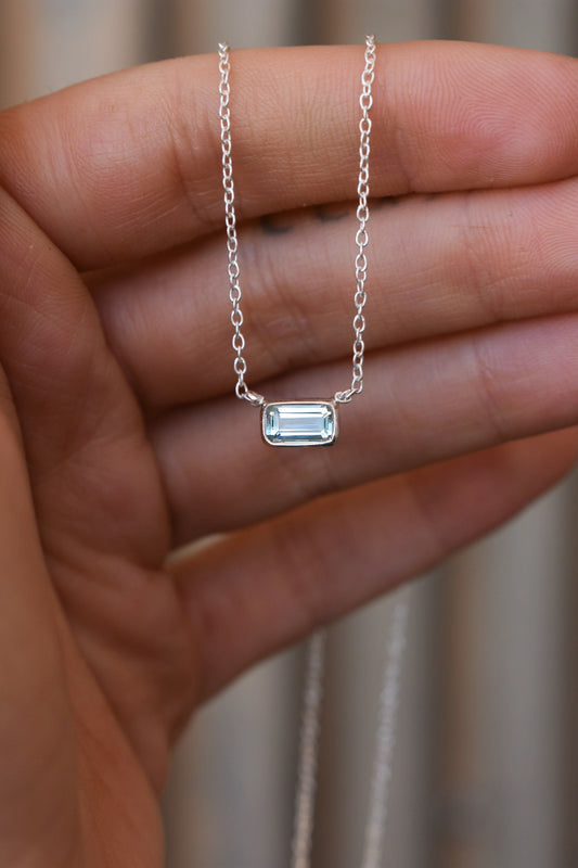 Sky Blue Tourmaline Necklace #1