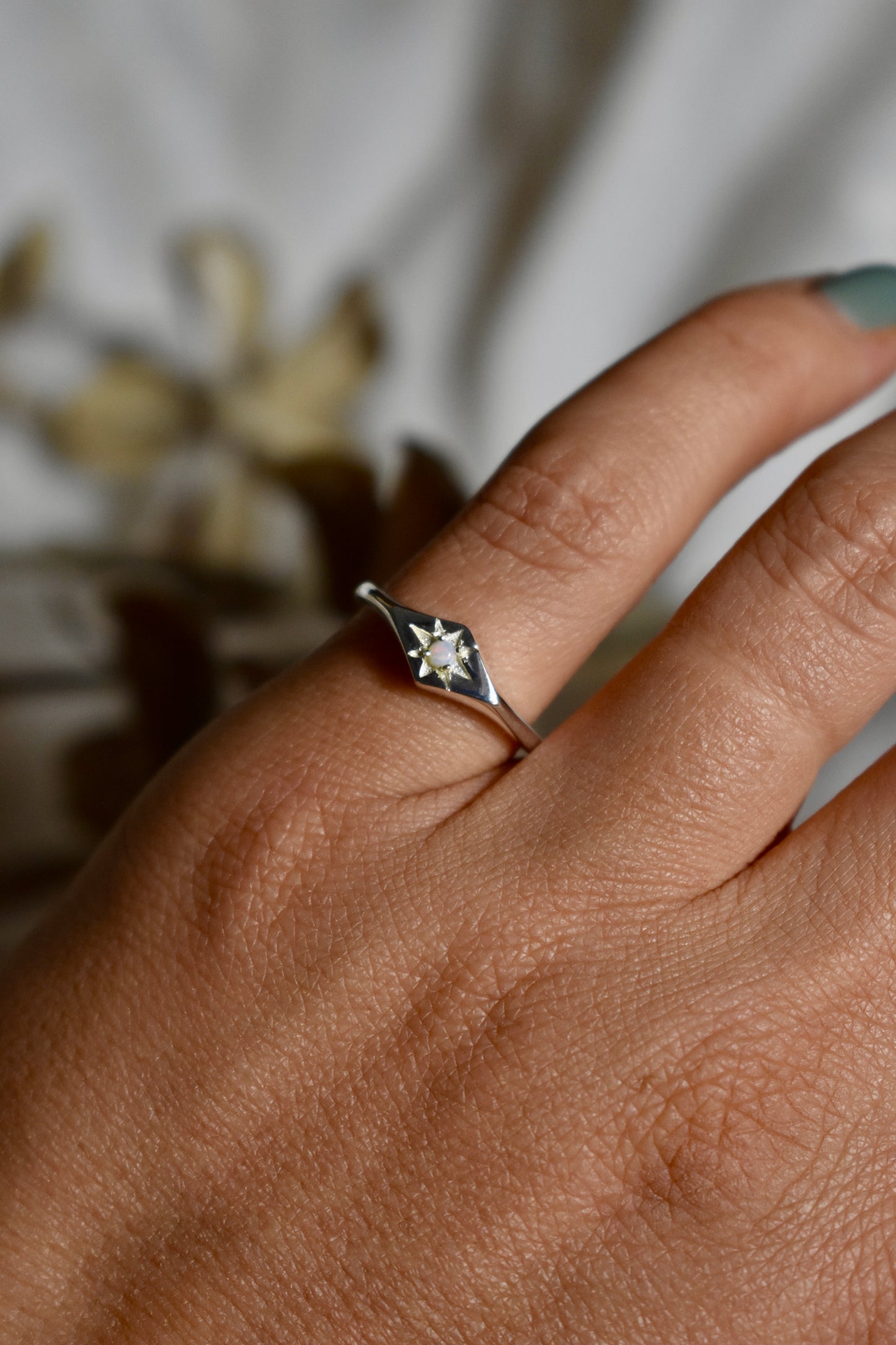 Opal Star Ring