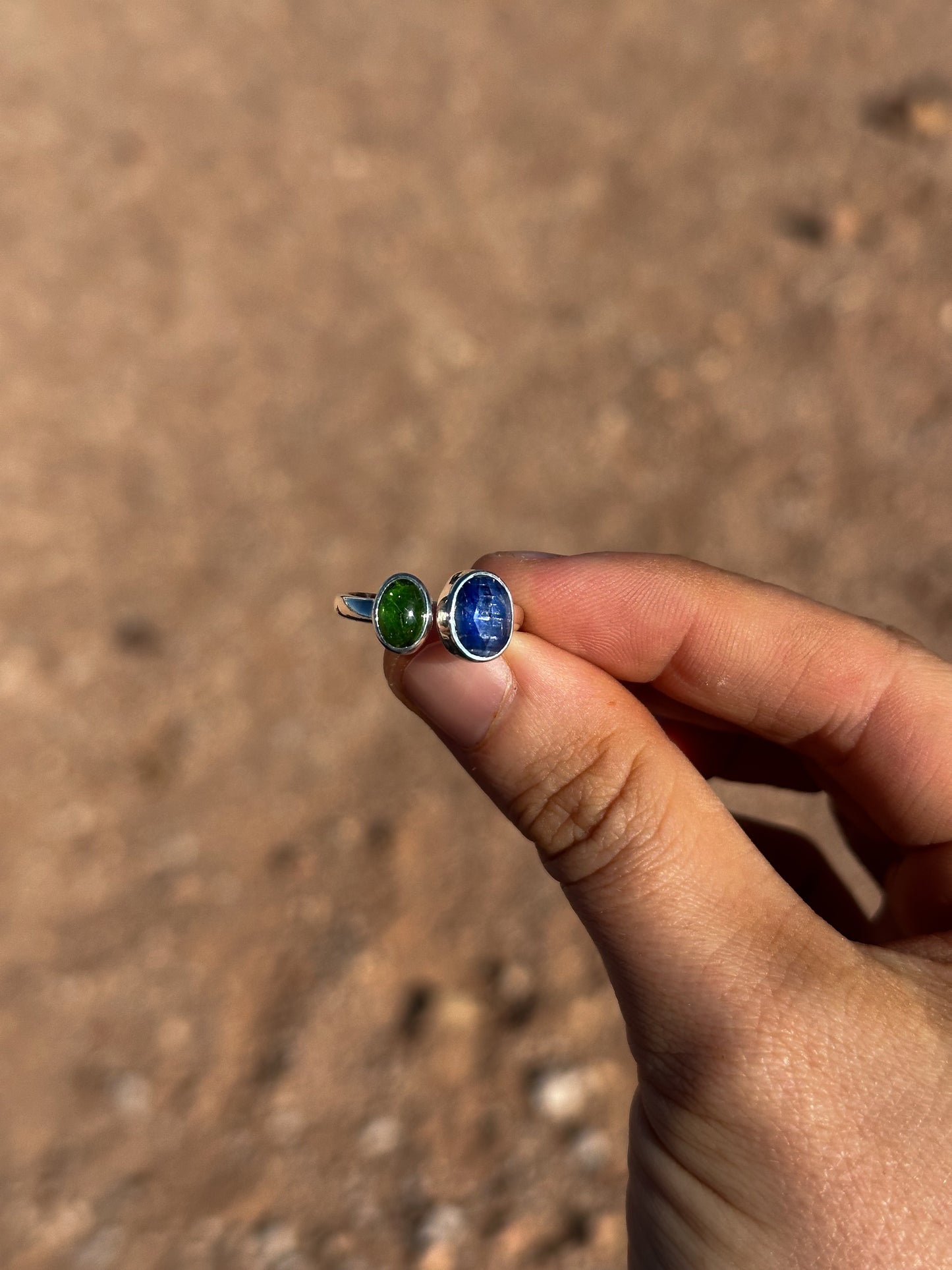 Blue Kyanite, Green Tourmaline | Size 5 - 6