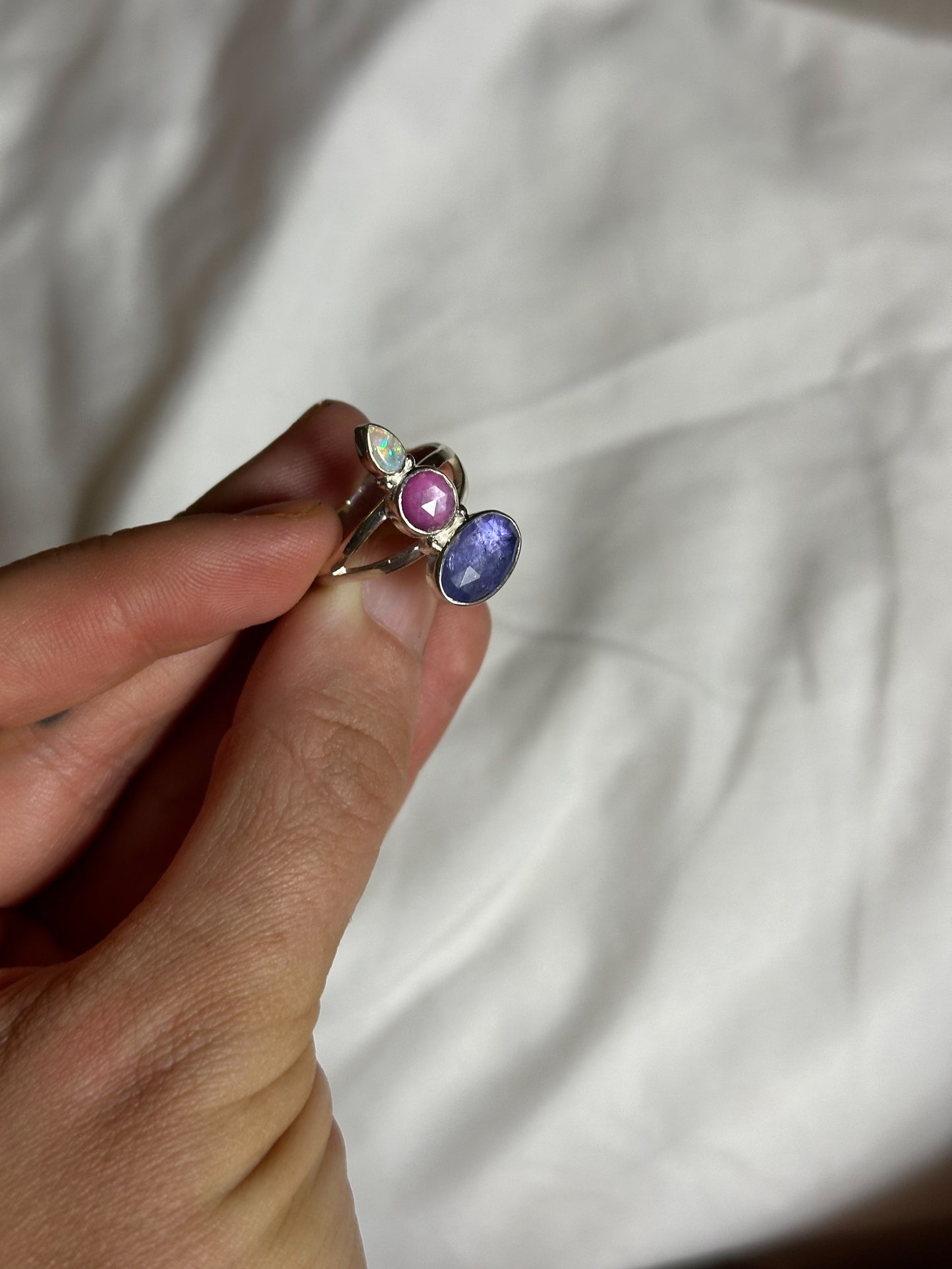 Tanzanite, Pink Sapphire, Opal | Size 7