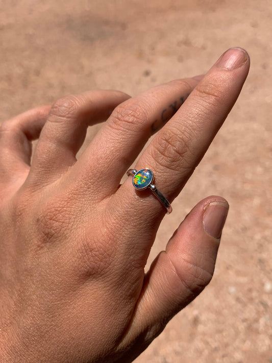 Rainbow Black Opal - size 9