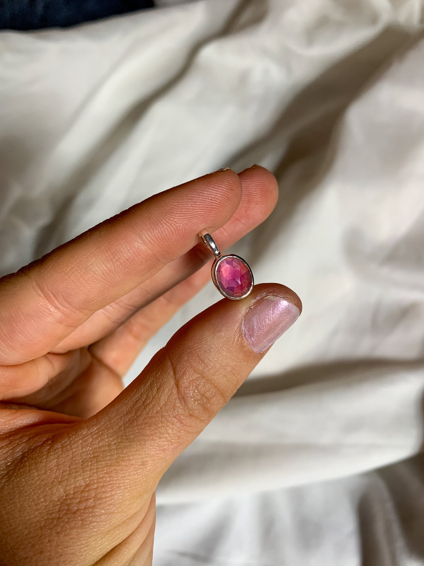 Pink Sapphire pendant #1