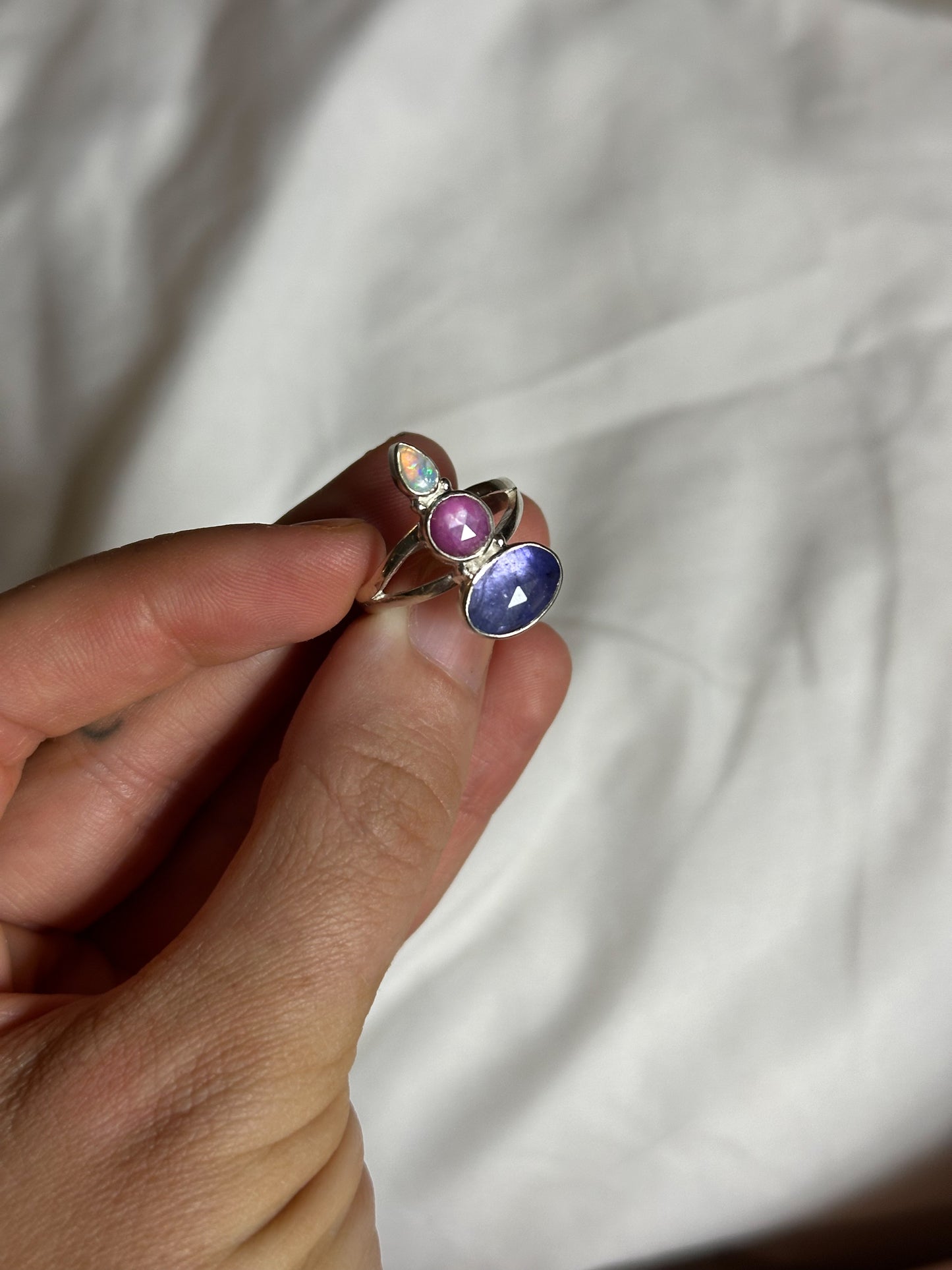 Tanzanite, Pink Sapphire, Opal | Size 7