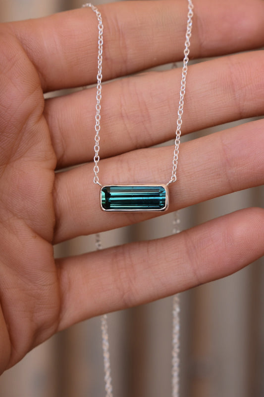 Blue/Green Parti-Colour Tourmaline Necklace #5