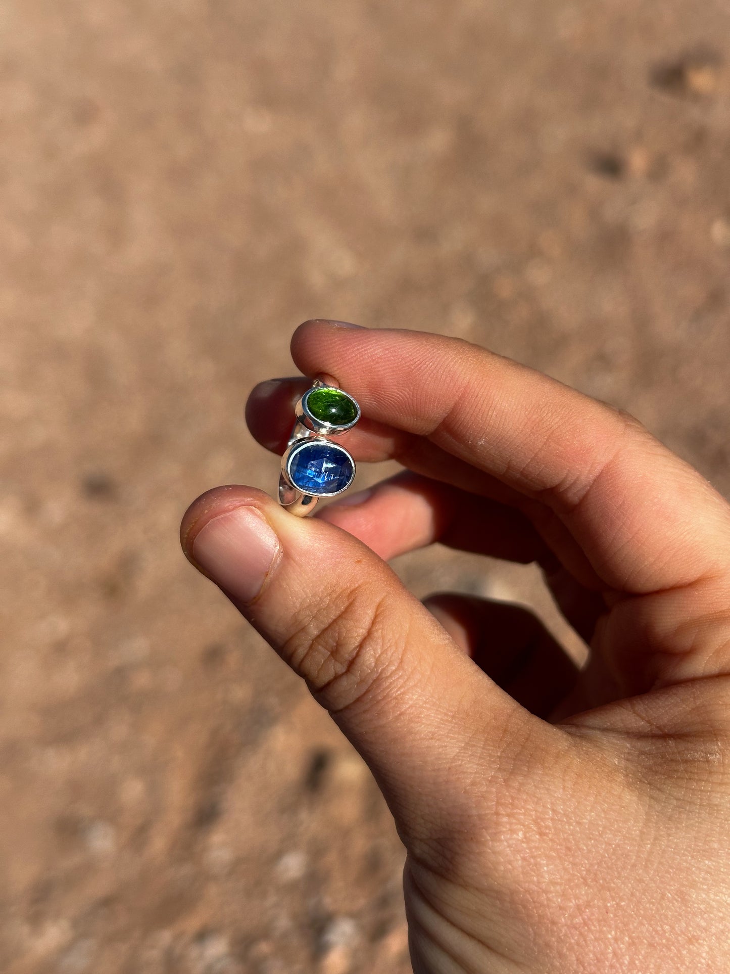 Blue Kyanite, Green Tourmaline | Size 5 - 6