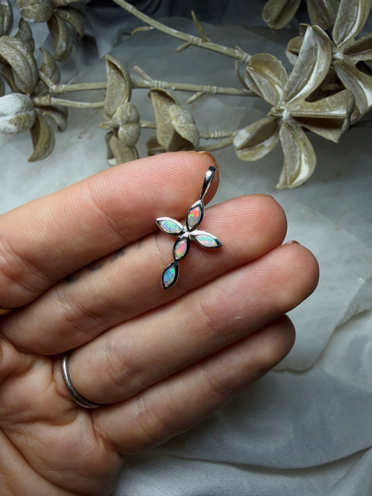 Opal Cross Pendant #2