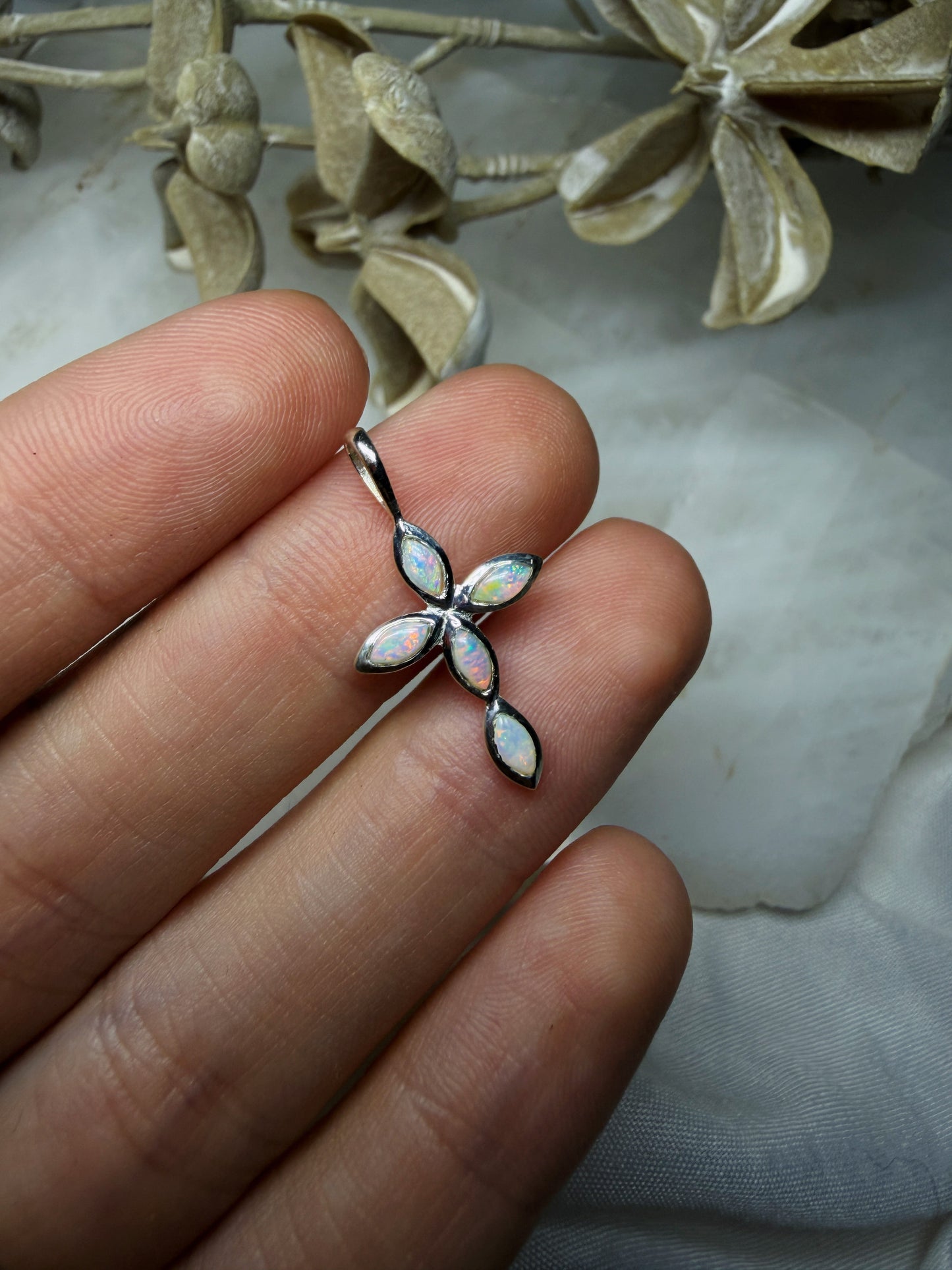 Opal Cross Pendant #4