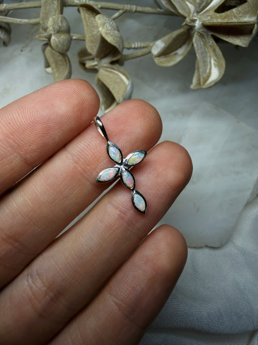 Opal Cross Pendant #4