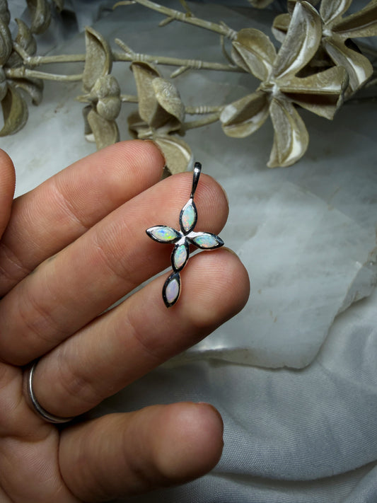 Opal Cross Pendant #5