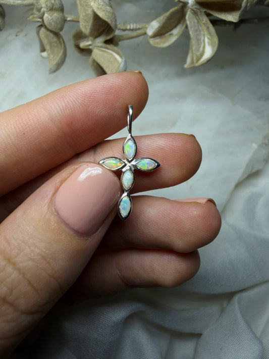 Opal Cross Pendant #8
