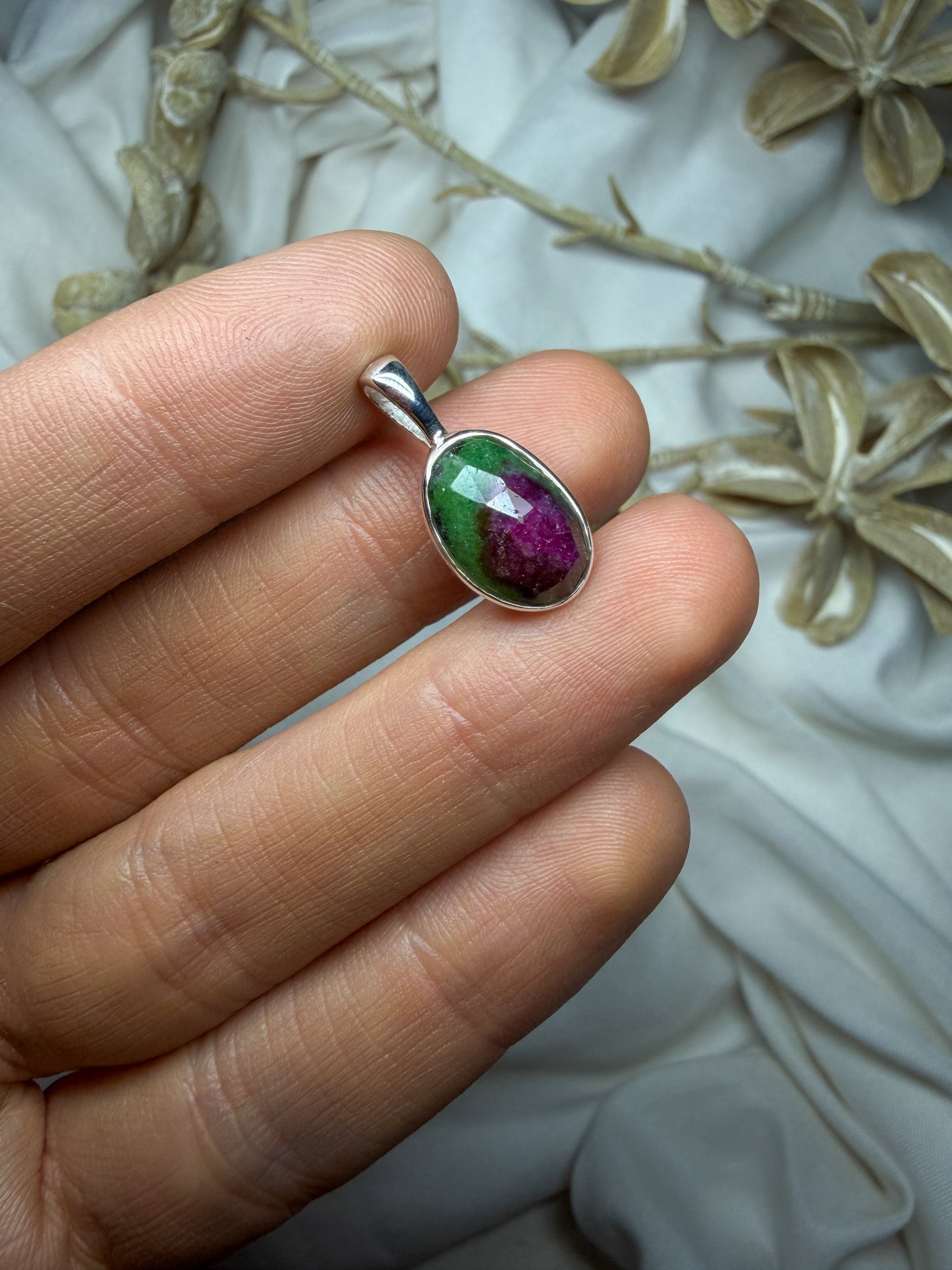 Ruby in Zoisite pendant #1