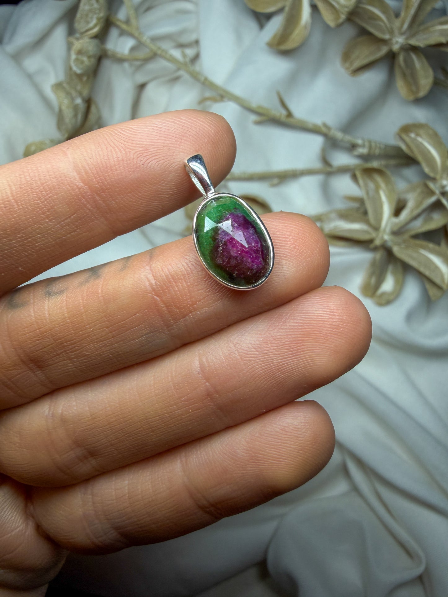 Ruby in Zoisite pendant #1