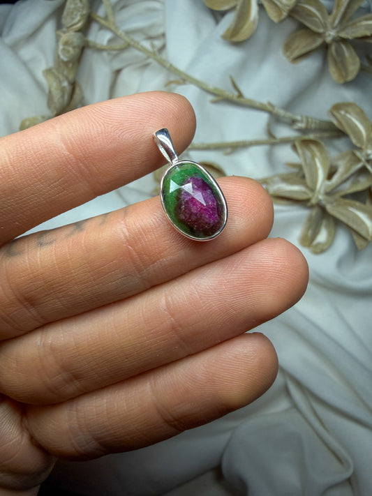 Ruby in Zoisite pendant #1
