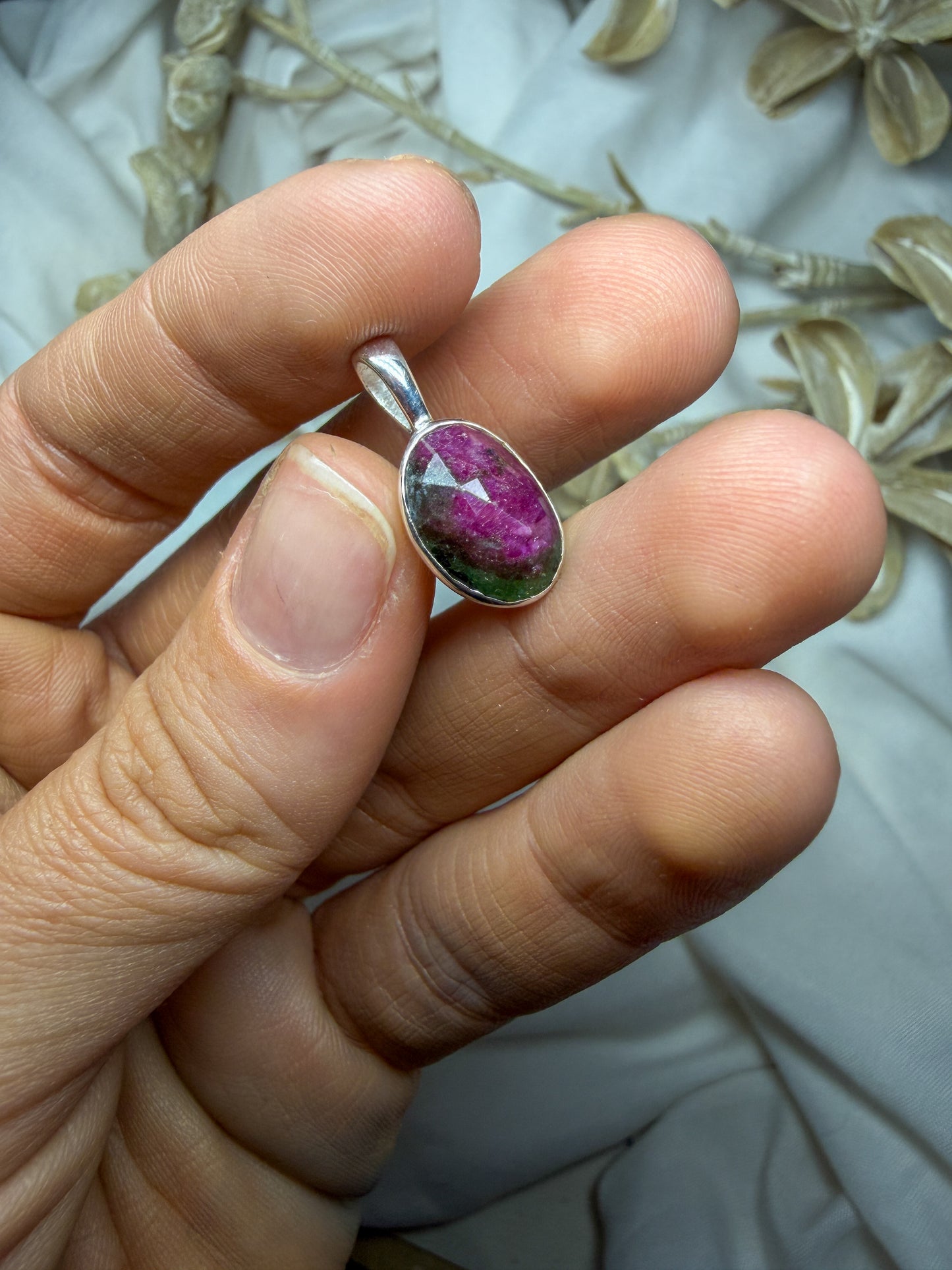 Ruby in Zoisite pendant #2