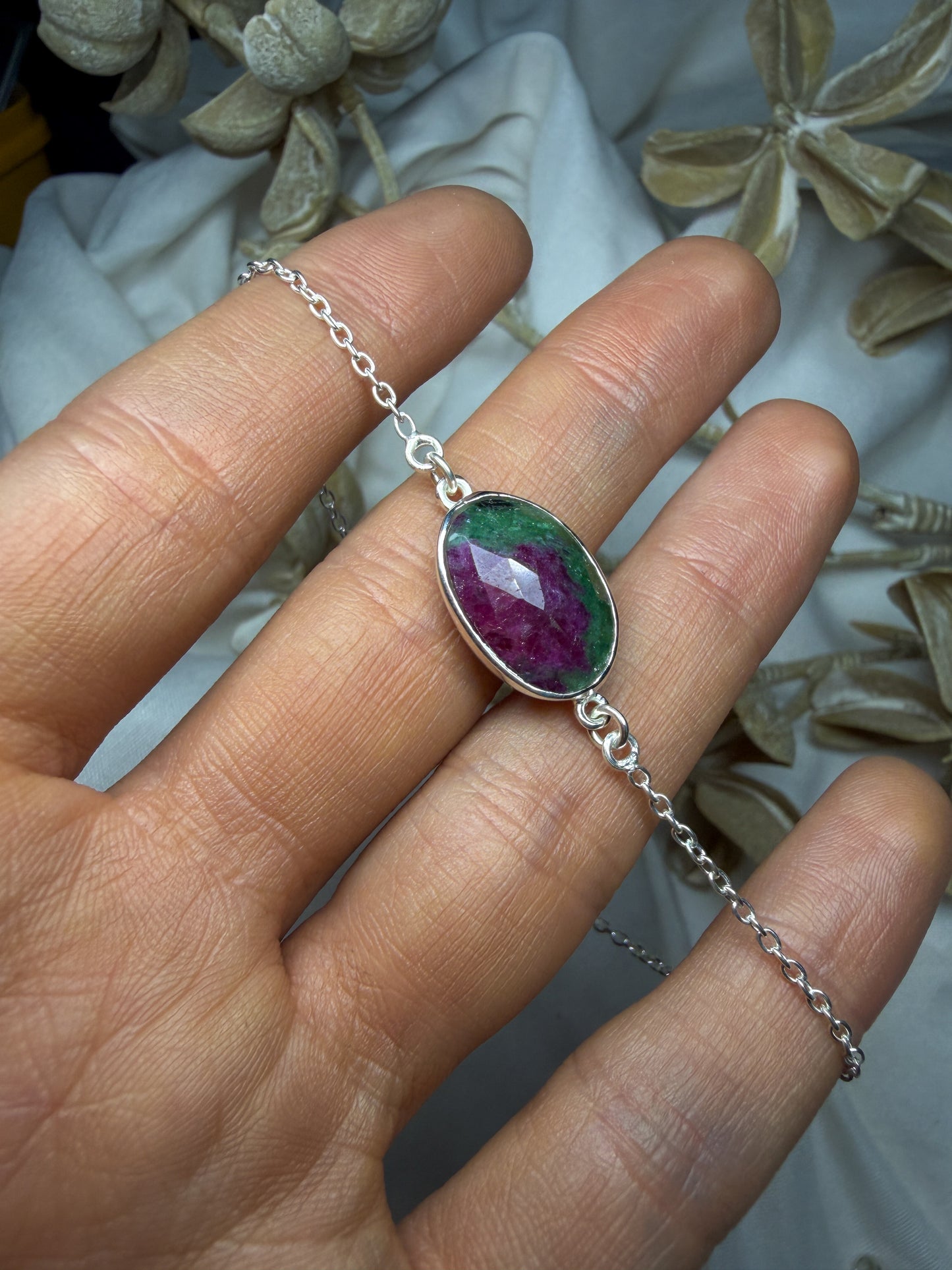 Ruby in Zoisite bracelet #1