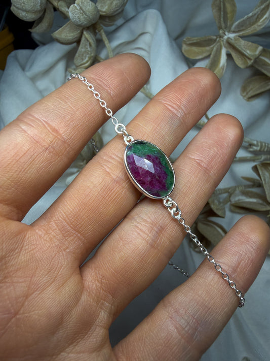 Ruby in Zoisite bracelet #1