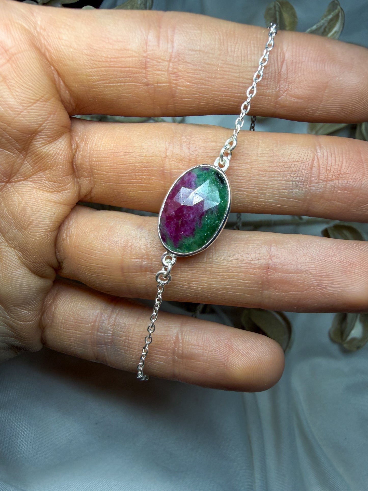Ruby in Zoisite bracelet #1